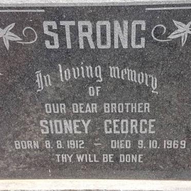 STRONG Sidney George 1912-1969