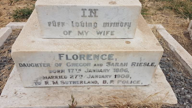 SUTHERLAND Florence nee RIESLE 1886-