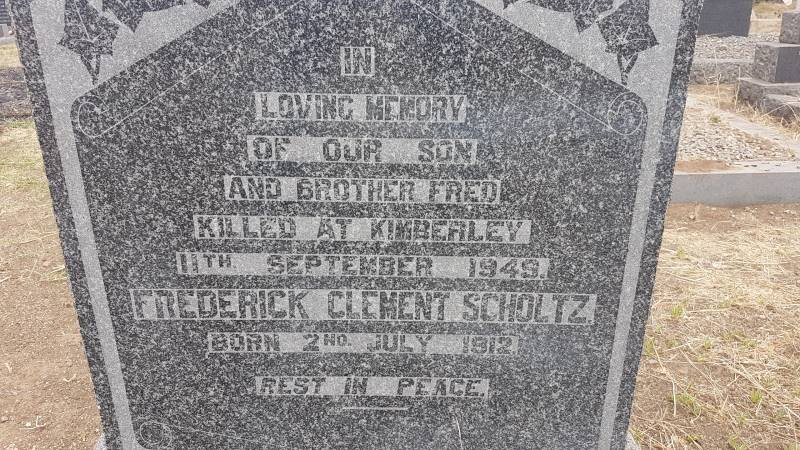 SCHOLTZ Frederick Clement 1912-1949