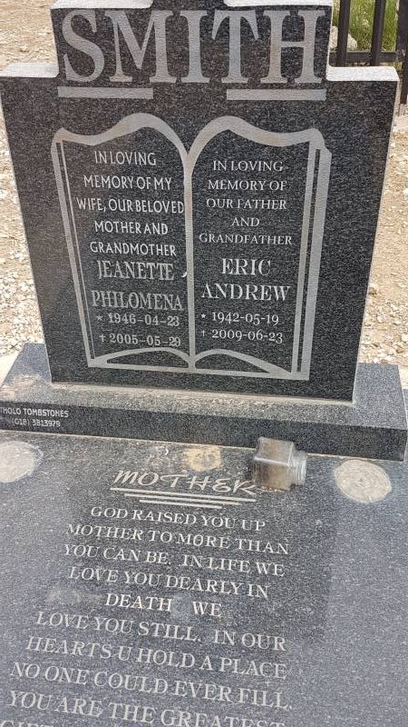 SMITH Eric Andrew 1942-2009 &amp; Jeanette Philomena 1946-2005