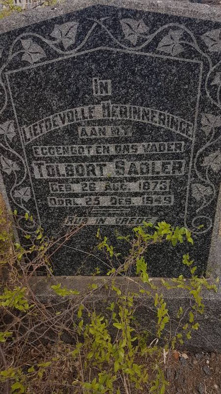 SADLER Tolbort 1873-1949