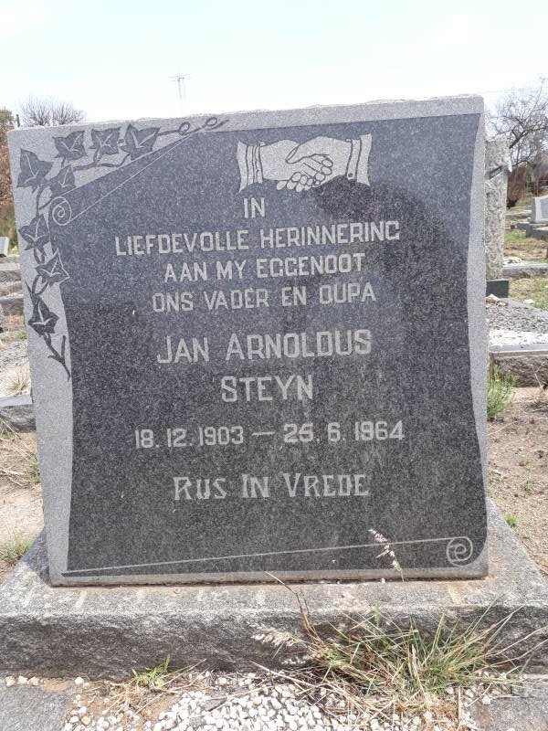 STEYN Jan Arnoldus 1903-1964