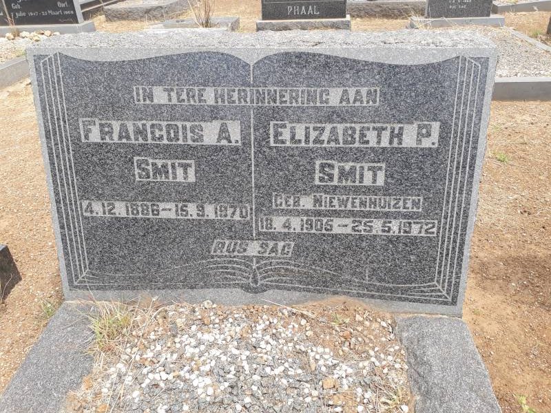 SMIT Francois A. 1886-1970 &amp; Elizabeth P. NIEUWENHUIZEN 1905-1972