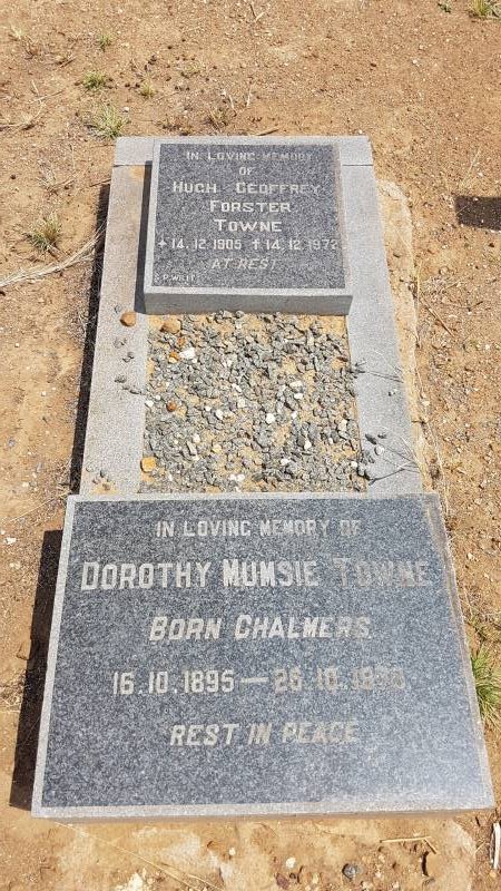 TOWNE Hugh Geoffrey Forster 1905-1972 &amp; Dorothy Mumsie CHALMERS 1895-19??