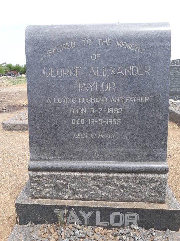 TAYLOR George Alexander 1892-1955