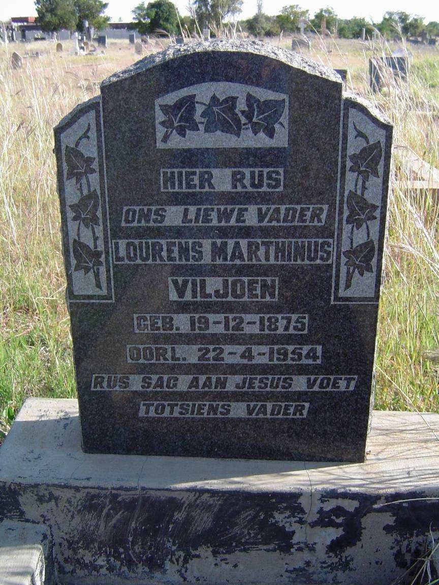 VILJOEN Lourens Marthinus 1875-1954