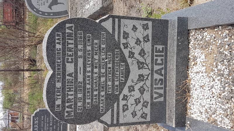 VISAGIE Marthina Gertina 1892-1966