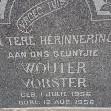 VORSTER Wouter 1956-1958