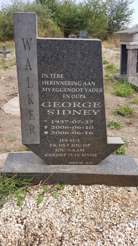 WALKER George Sidney 1937-2006