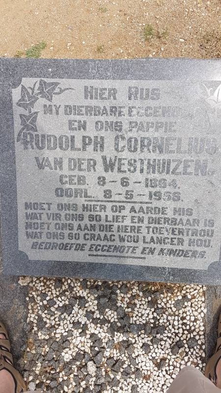 WESTHUIZEN Rudolph Cornelius, van der 1864-1956