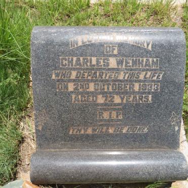 WENHAM Charles -1933