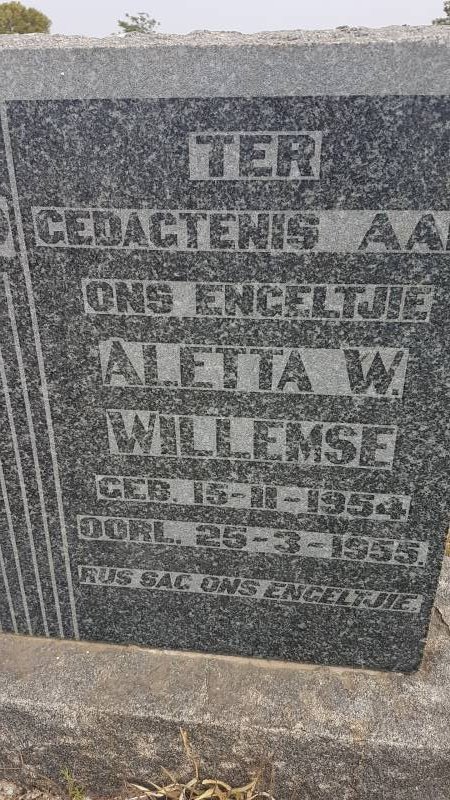 WILLEMSE Aletta W. 1954-1955