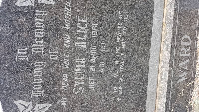 WARD Sylvia Alice -1961