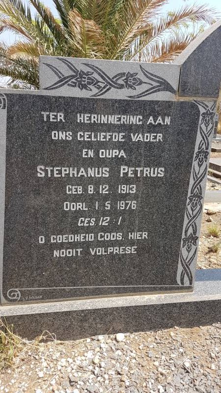 WESSELS Stephanus Petrus 1913-1976