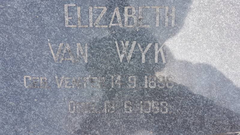 WYK Janetta Maria Elizabeth, van nee VENTER 1896-1963