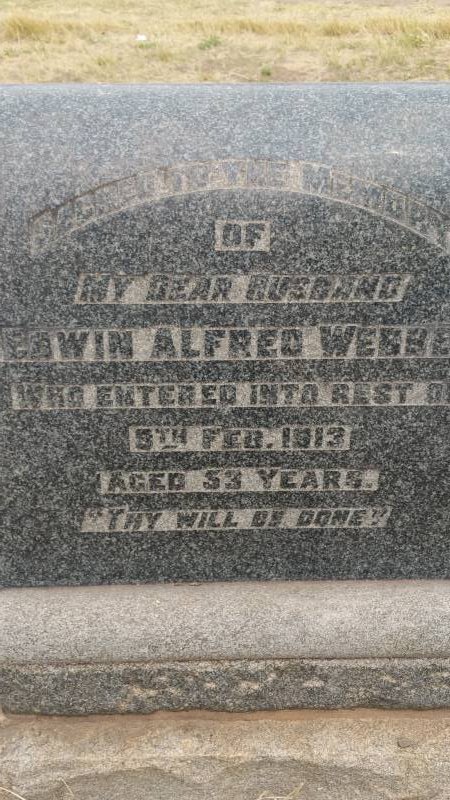 WEBBER Edwin Alfred -1913