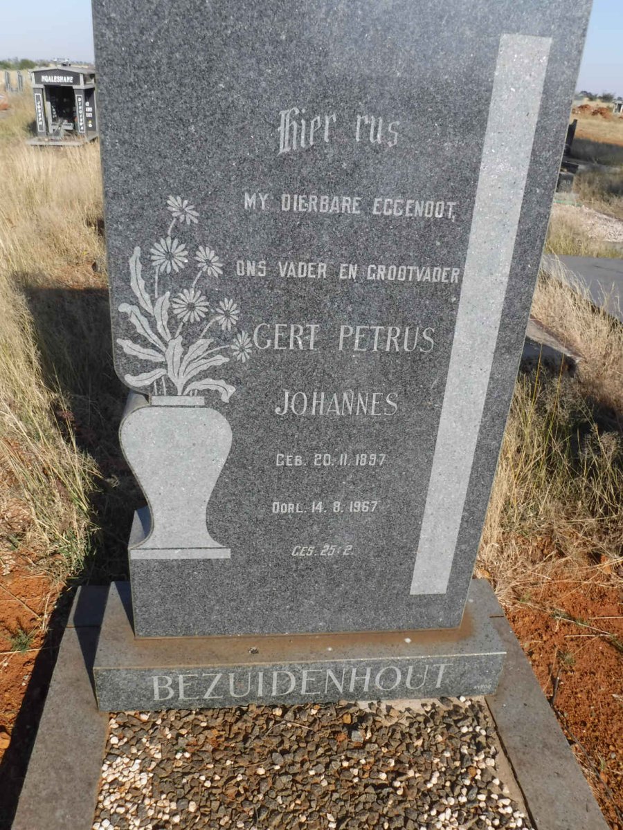 BEZUIDENHOUT Gert Petrus Johannes 1897-1967