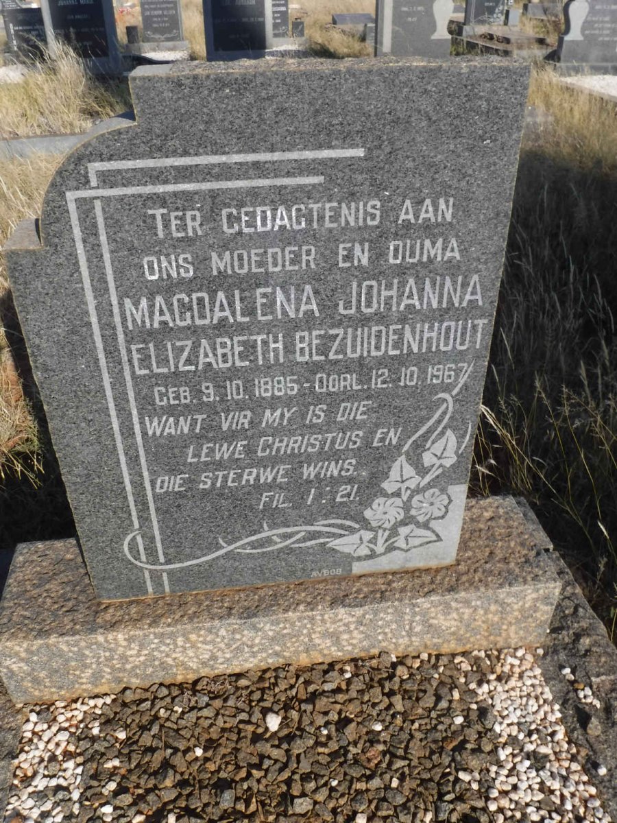 BEZUIDENHOUT Magdalena Johanna Elizabeth 1885-1967