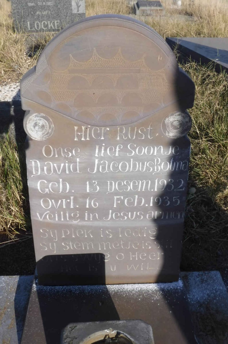BOTMA David Jacobus 1932-1935