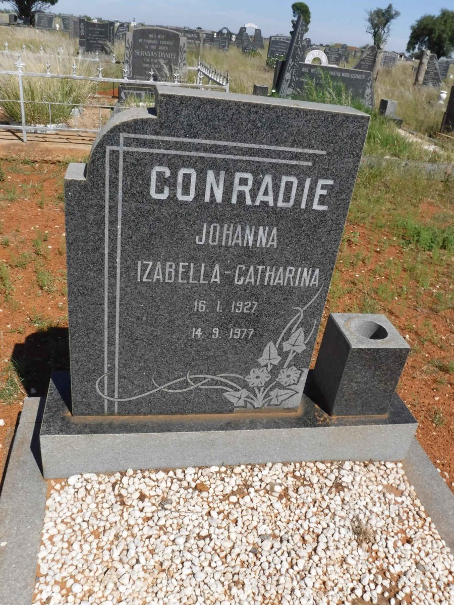 CONRADIE Johanna Izabella Catharina 1927-1977