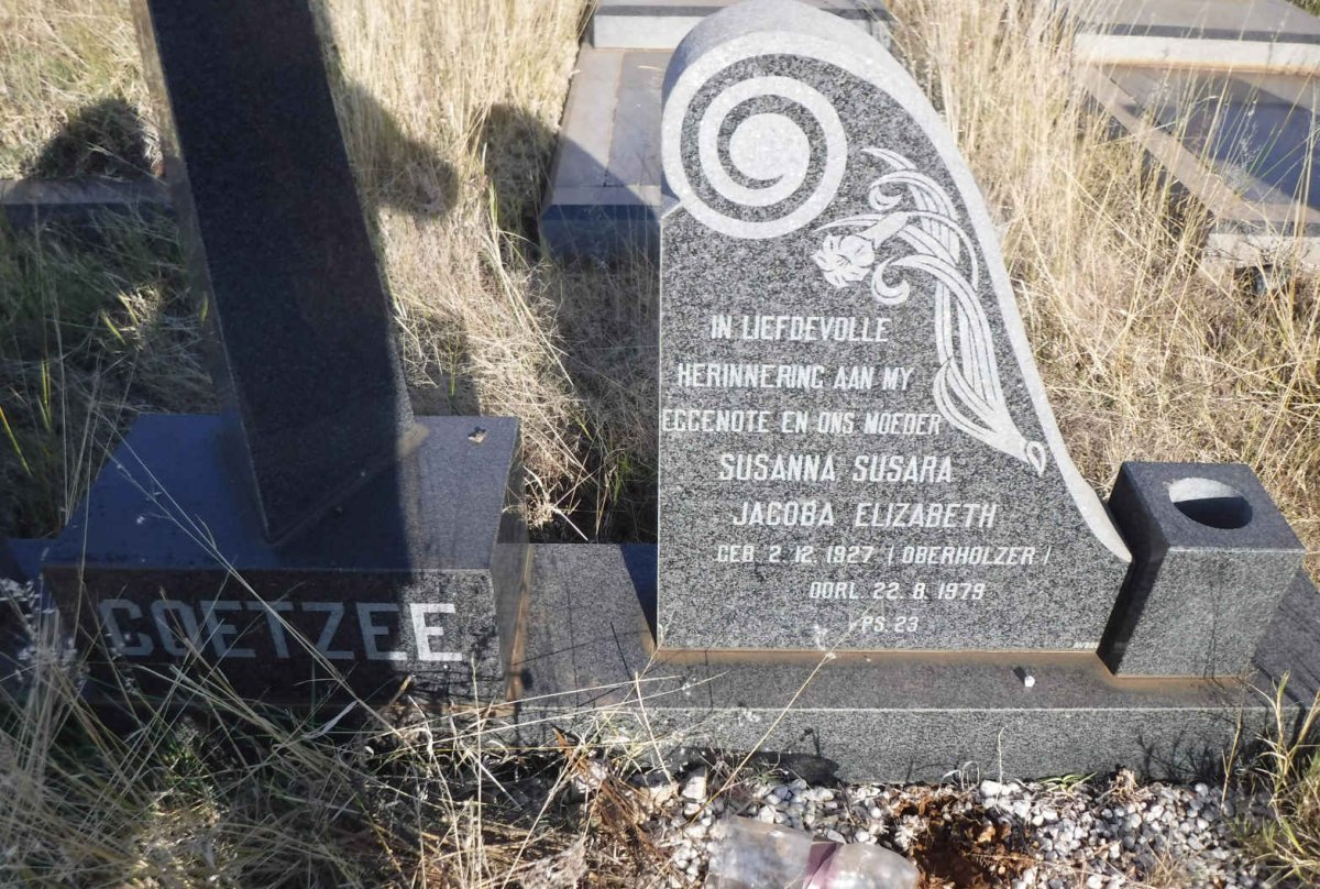 COETZEE Willem Helm Johannes 1923-1987 &amp; Susanna Susara Jacoba Elizabeth OBERHOLZER 1927-1979