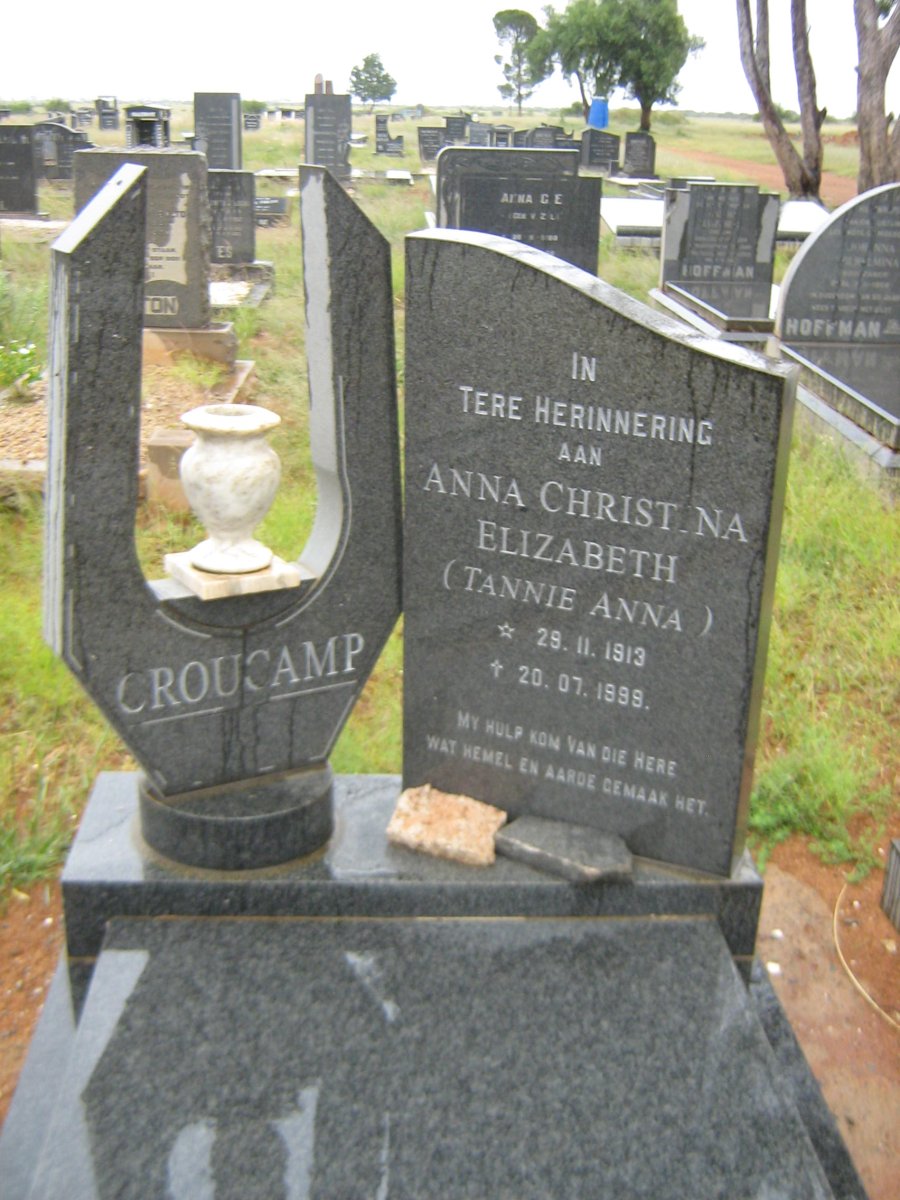 CROUCAMP Anna Christina Elizabeth 1913-1999