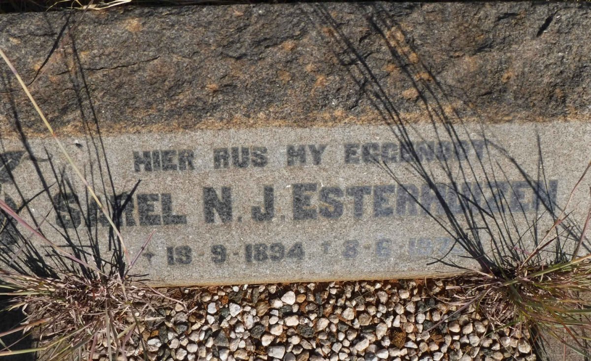 ESTERHUIZEN Sarel N.J. 1894-1973