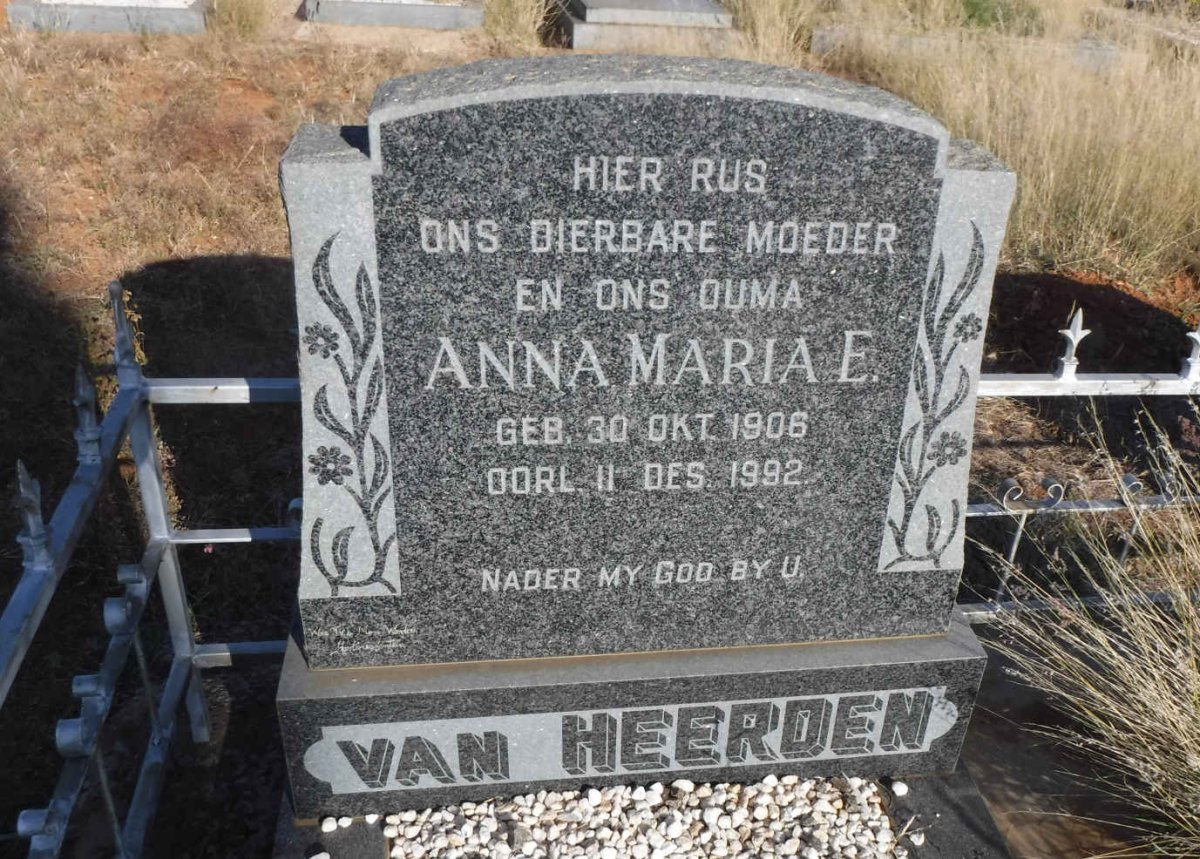 HEERDEN Anna Maria E., van 1906-1992