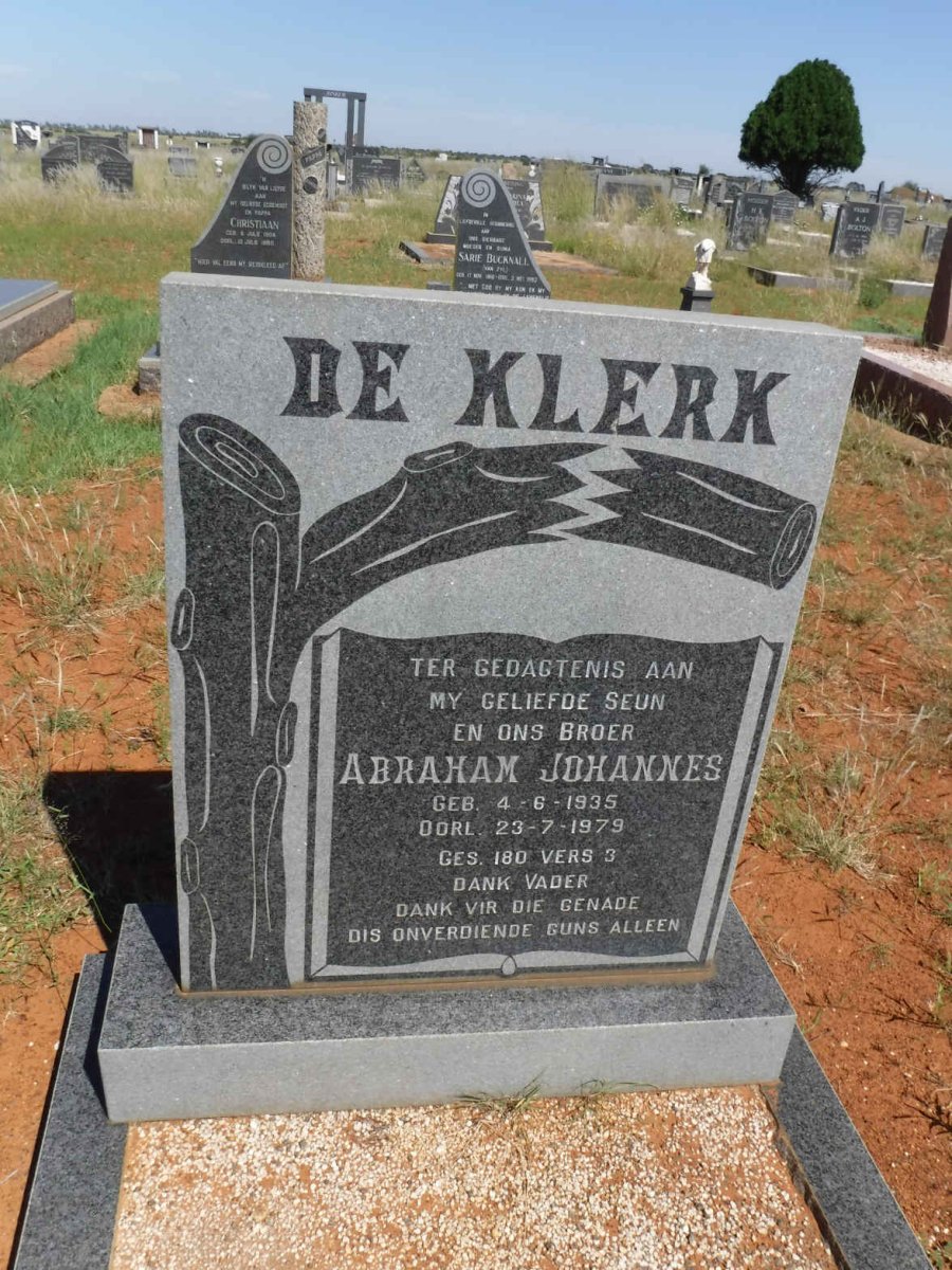 KLERK Abraham Johannes, de 1935-1979