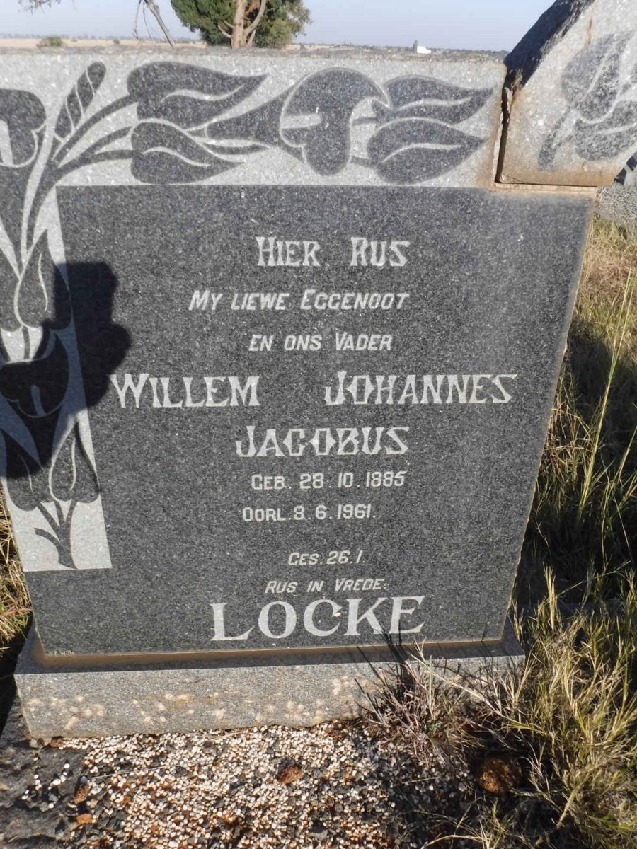 LOCKE Willem Johannes Jacobus 1885 - 1961