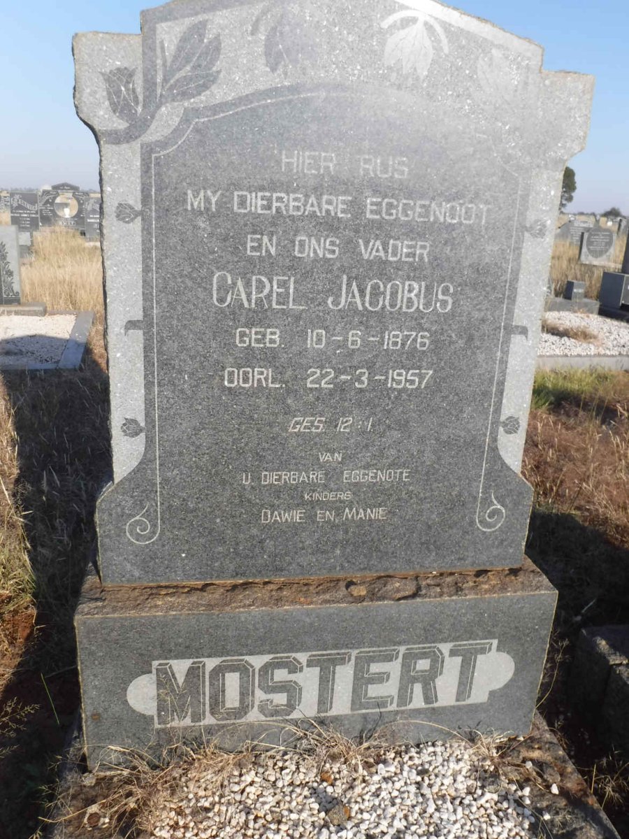 MOSTERT Carel Jacobus 1876-1957