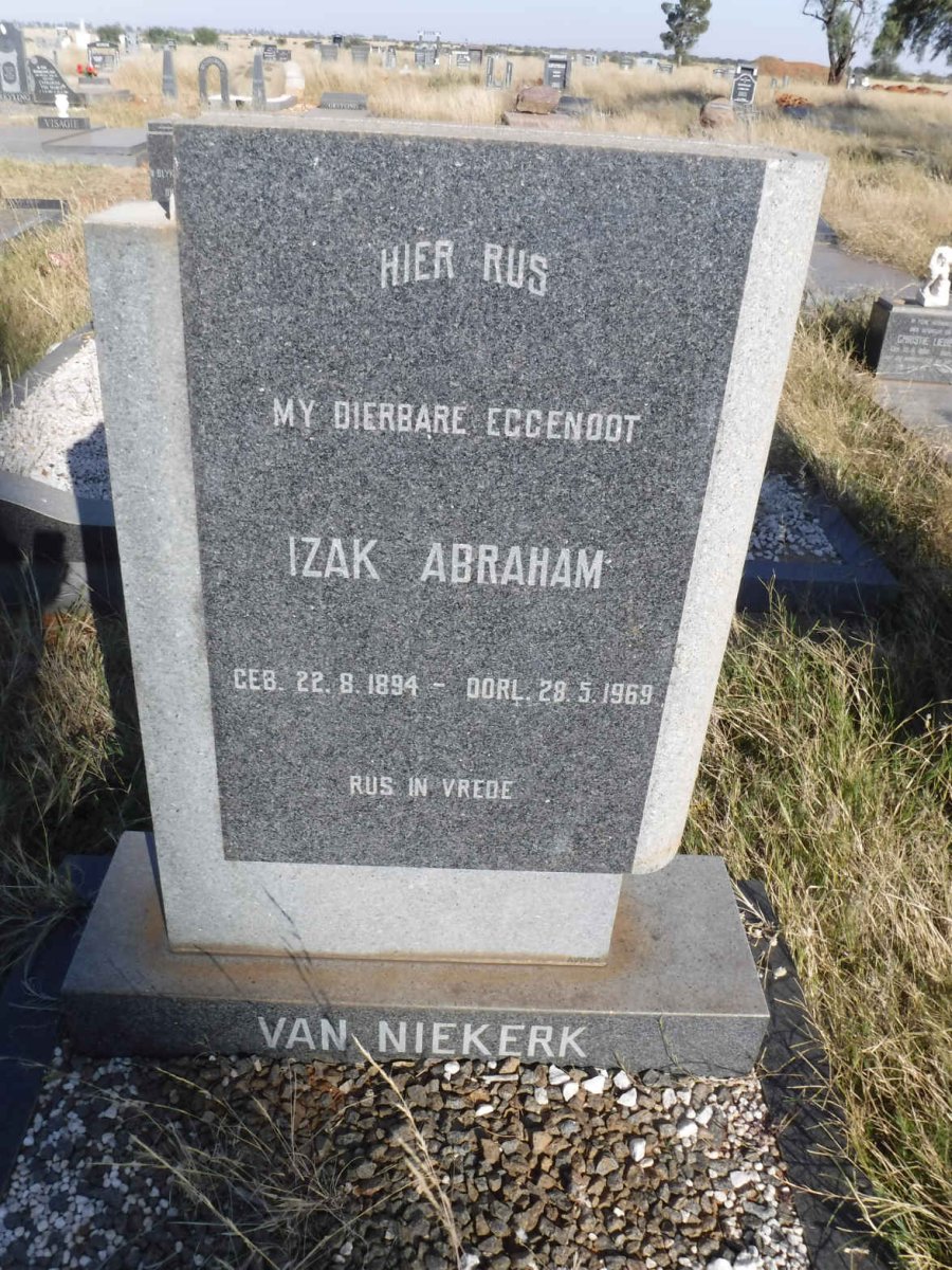NIEKERK Izak Abraham, van 1894-1969