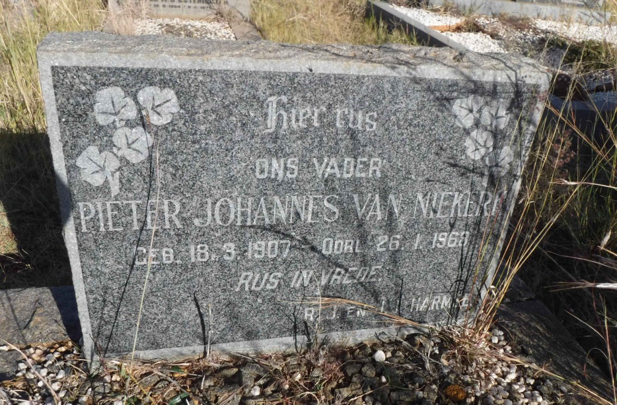 NIEKERK Pieter Johannes, van 1907-1968
