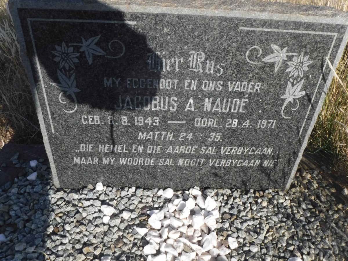 NAUDE Jacobus A. 1943-1971
