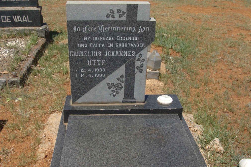 OTTE Cornelius Johannes 1933-1980