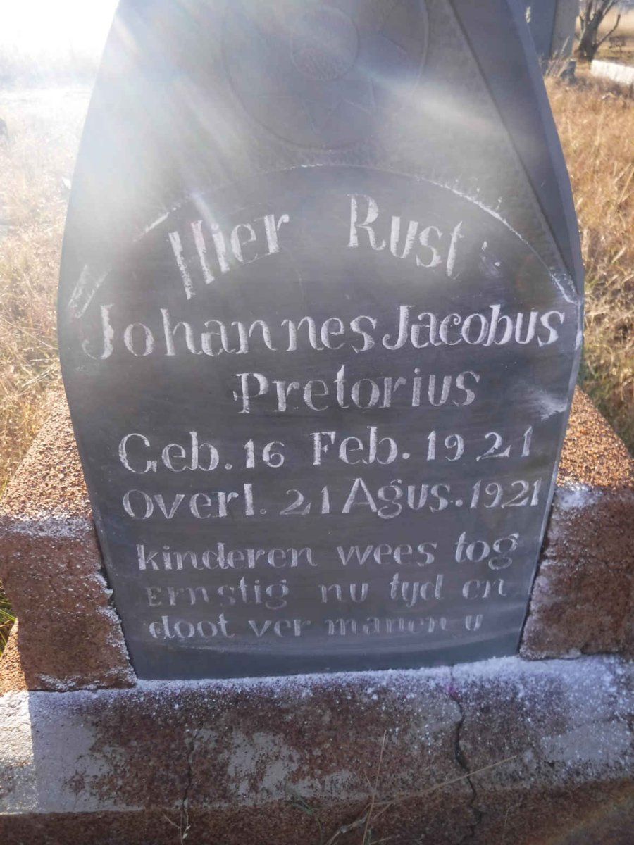 PRETORIUS Johannes Jacobus 1921-1921
