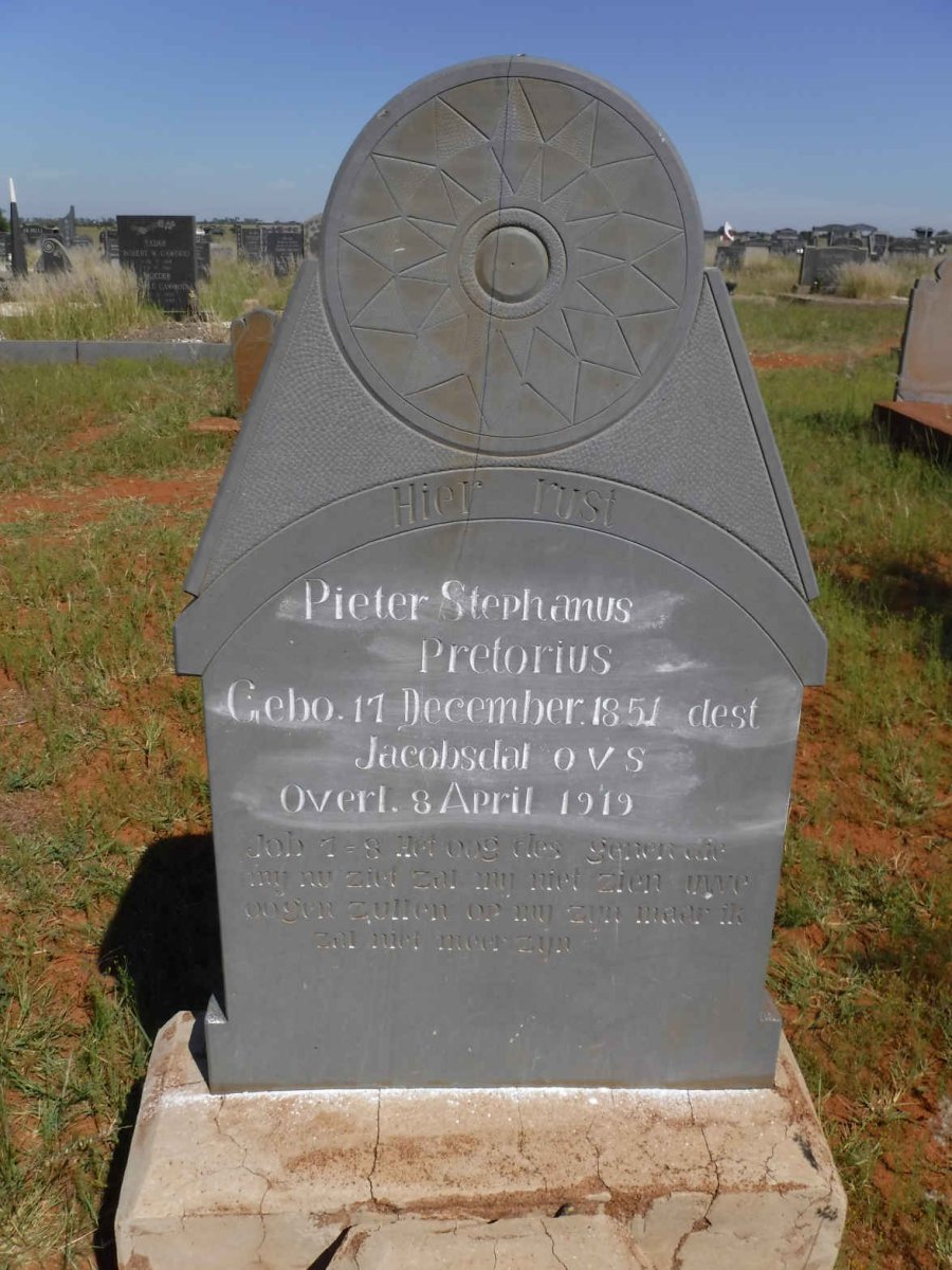 PRETORIUS Pieter Stephanus 1851-1919