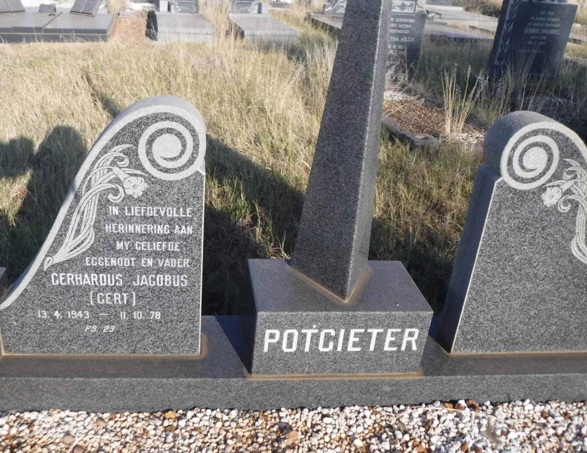 POTGIETER Gerhardus Jacobus 1943-1978