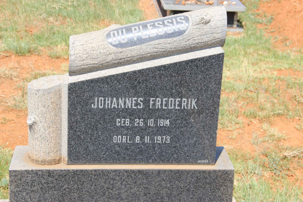 PLESSIS Johannes Frederik, du 1914-1973