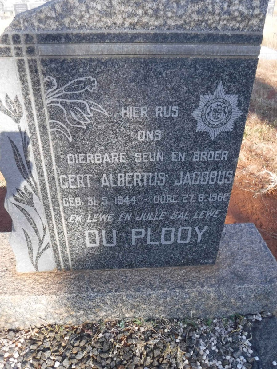 PLOOY Gert Albertus Jacobus, du 1944-1962