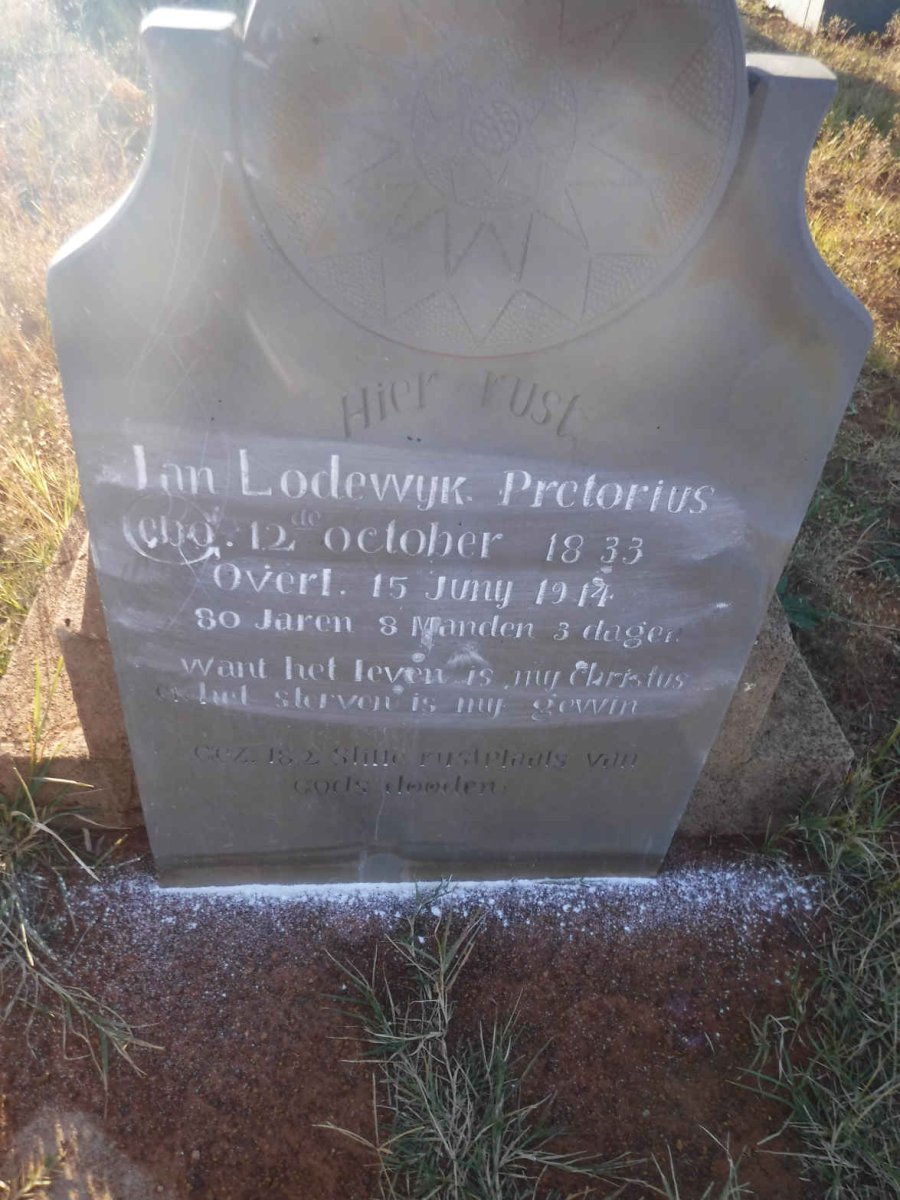 PRETORIUS Jan Lodewyk 1833-1914