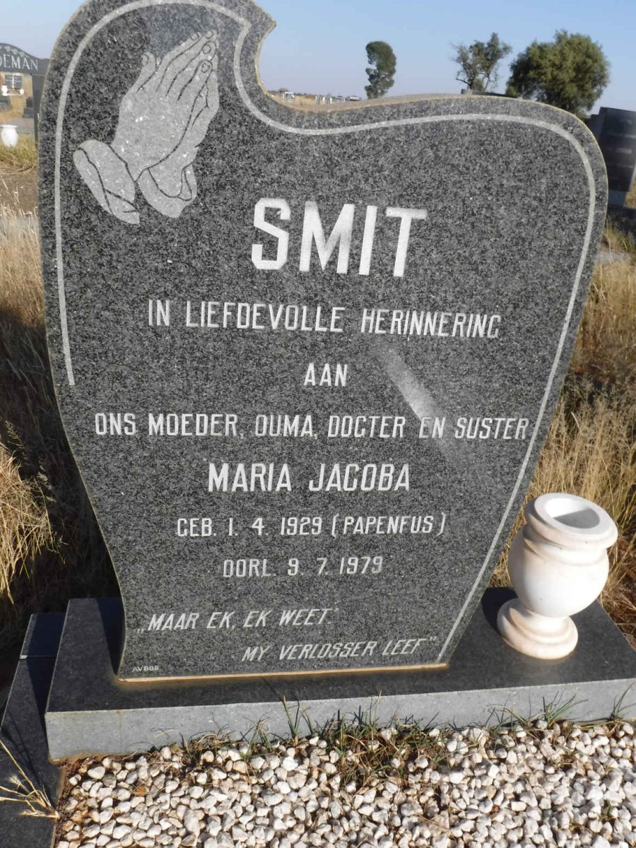 SMIT Maria Jacoba nee PAPENFUS 1929-1979