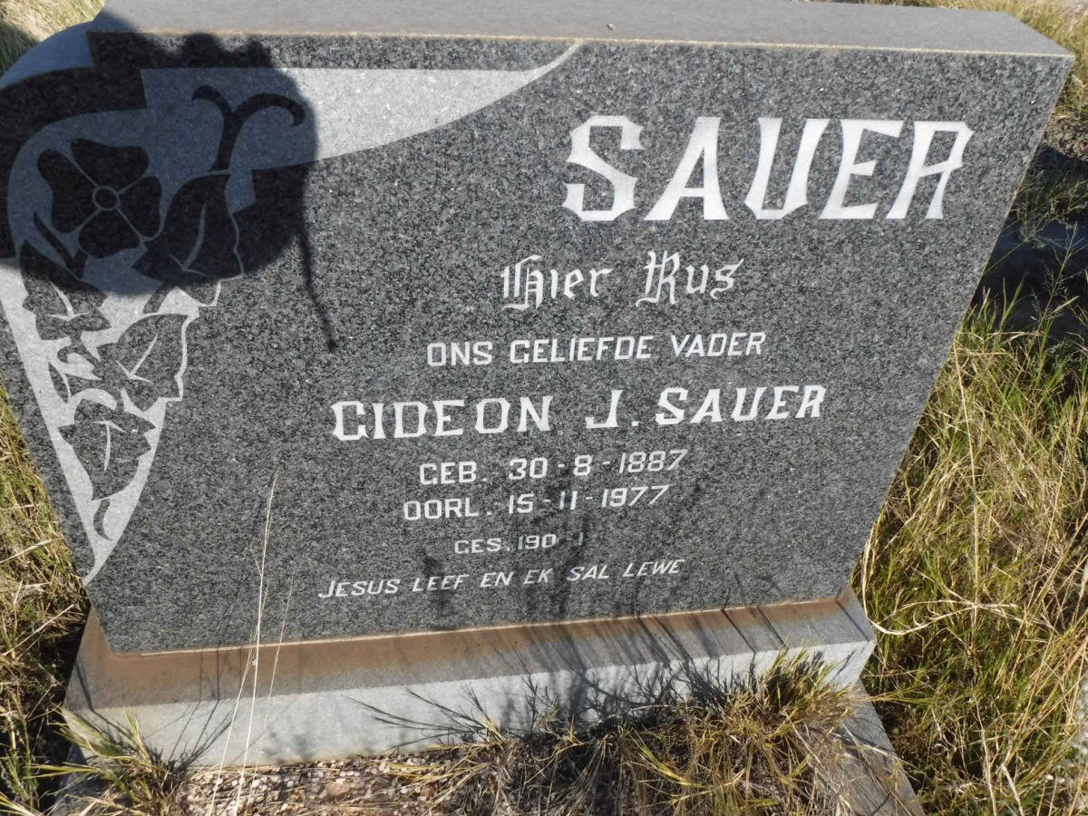 SAUER Gideon J. 1887-1977