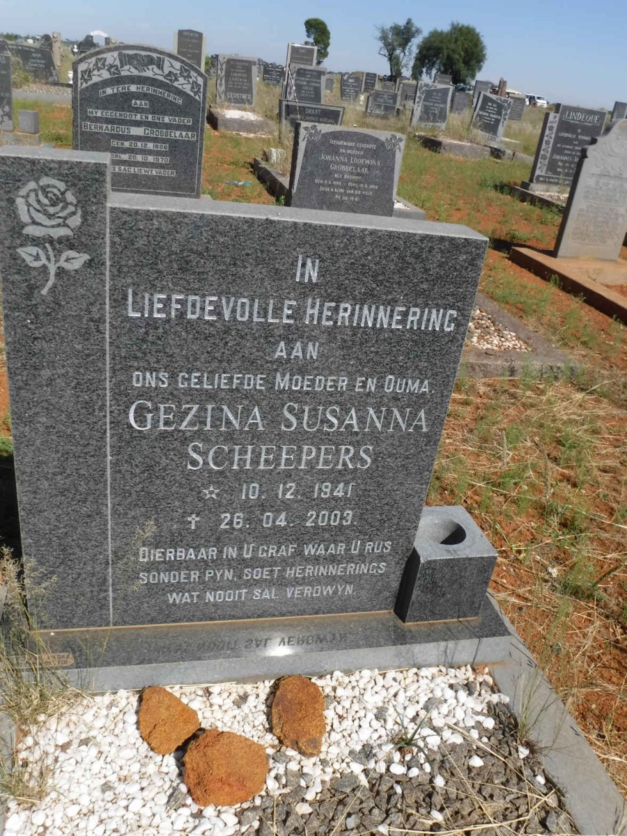 SCHEEPERS Gezina Susanna 1941-2003