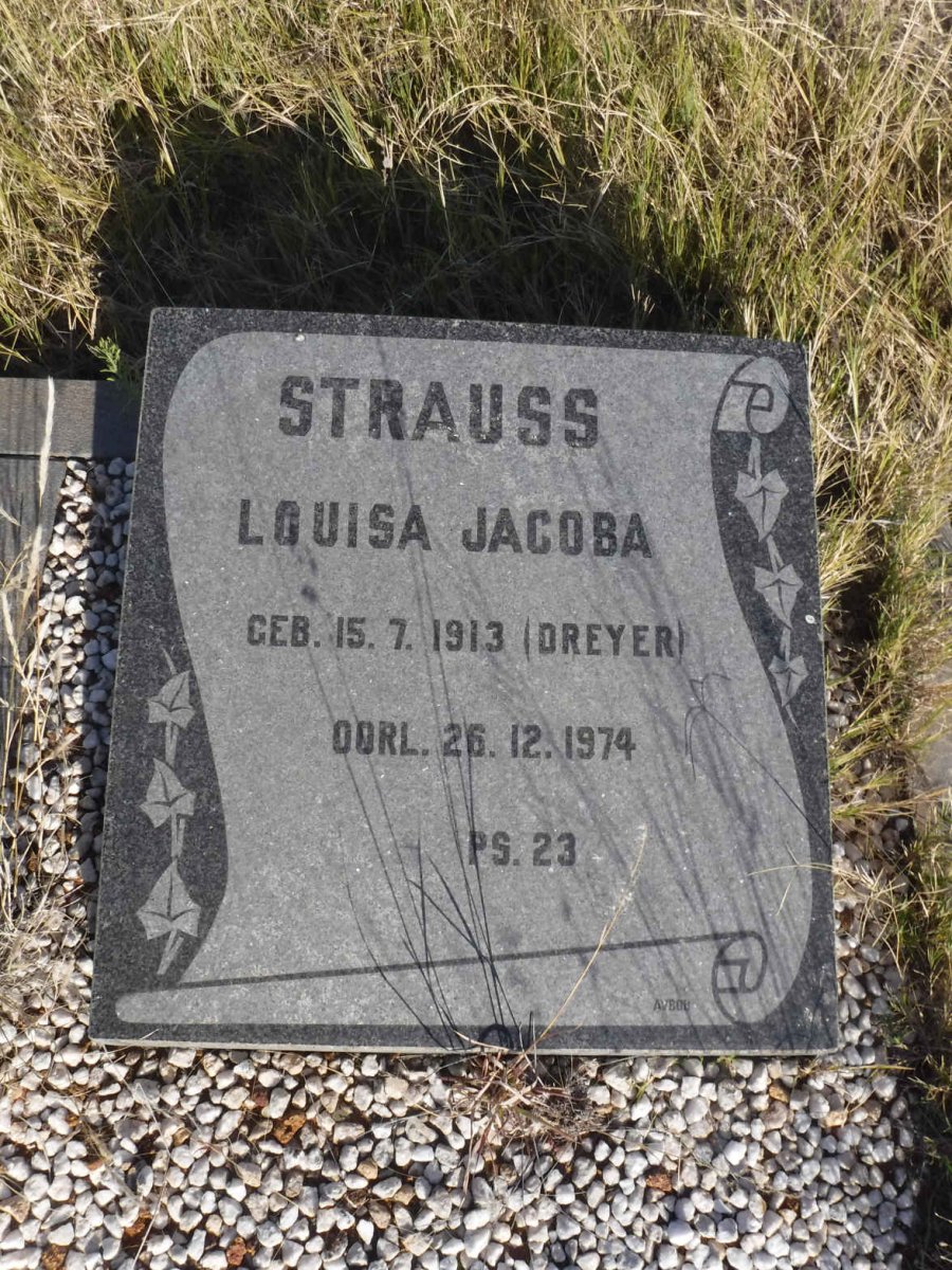 STRAUSS Louisa Jacoba nee DREYER 1913-1974