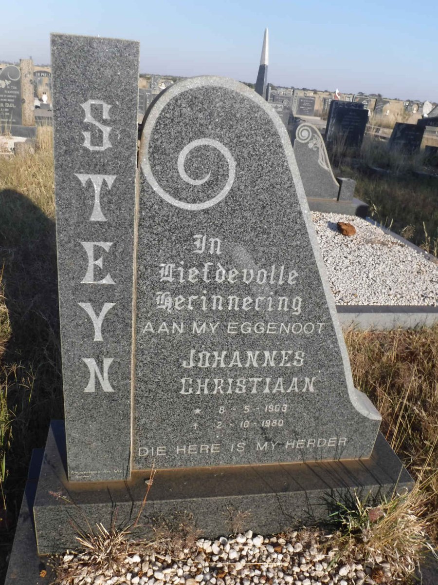 STEYN Johannes Christiaan 1903-1980