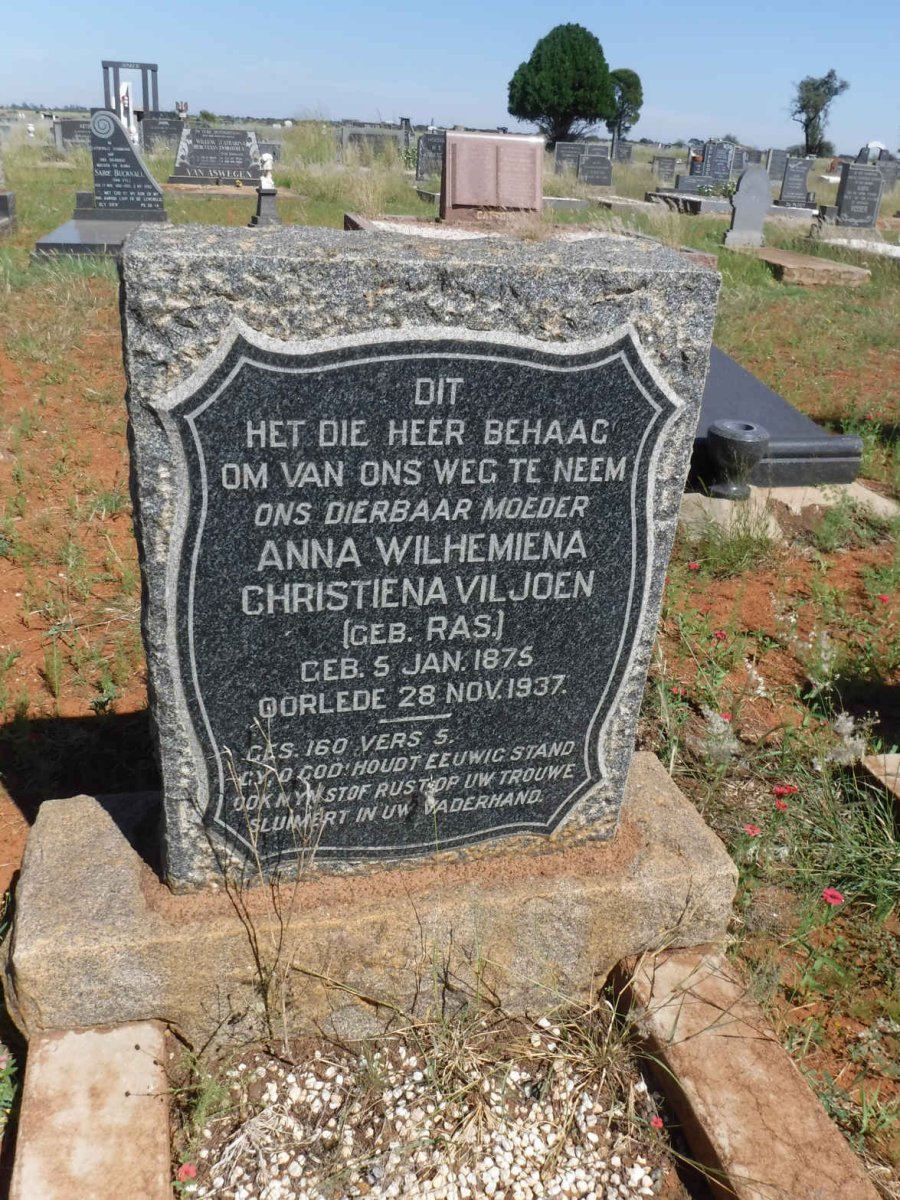 VILJOEN Anna Wilhemiena Christiena nee RAS 1875-1937