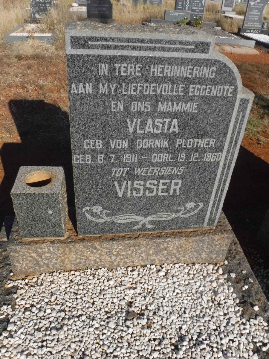 VISSER Vlasta nee VON DORNIK PLOTNER 1911-1960