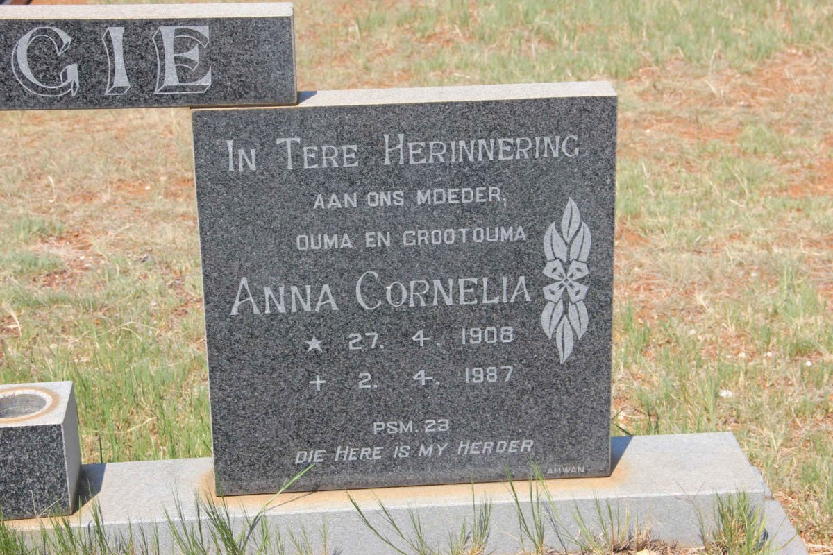 VISAGIE Anna Cornelia 1908-1987