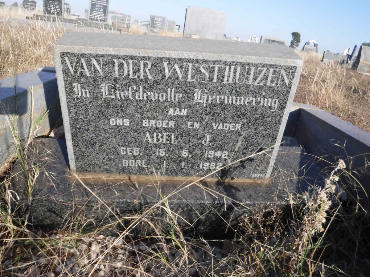 WESTHUIZEN Abel J., van der 1942-1982